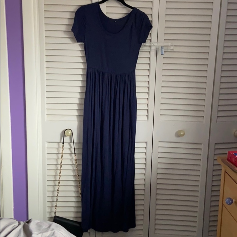 Navy maxi dress